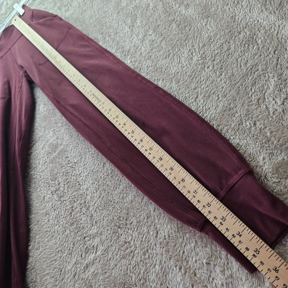 Lululemon Align High-Rise Joggers Leggings Women's Size 0 Burgundy Pants - Picture 9 of 9